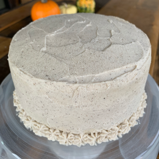  Pumpkin Spice Cake with Vanilla Bean "Cream Cheese" Frosting